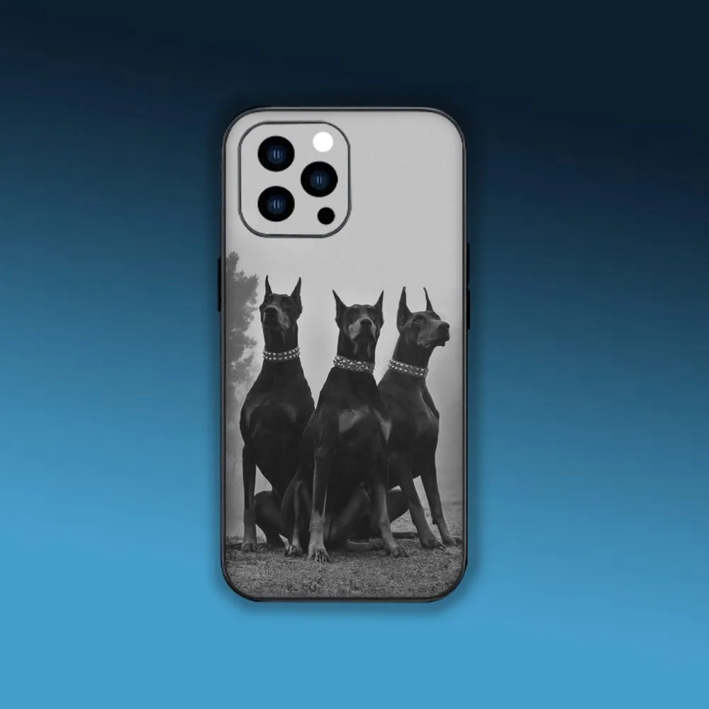 Doberman Dog Phone Case For Samsung A71 A80 Black Case A53 A55 A52S A70 A22