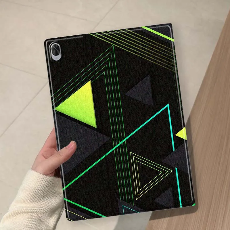 Geometric Neon Pattern For Huawei MediaPad 11 M5 M6 ES Pro M5Lite Honor Pad V7 V8 X7 X8 X9 GT Pro Tab Tablet Case Soft