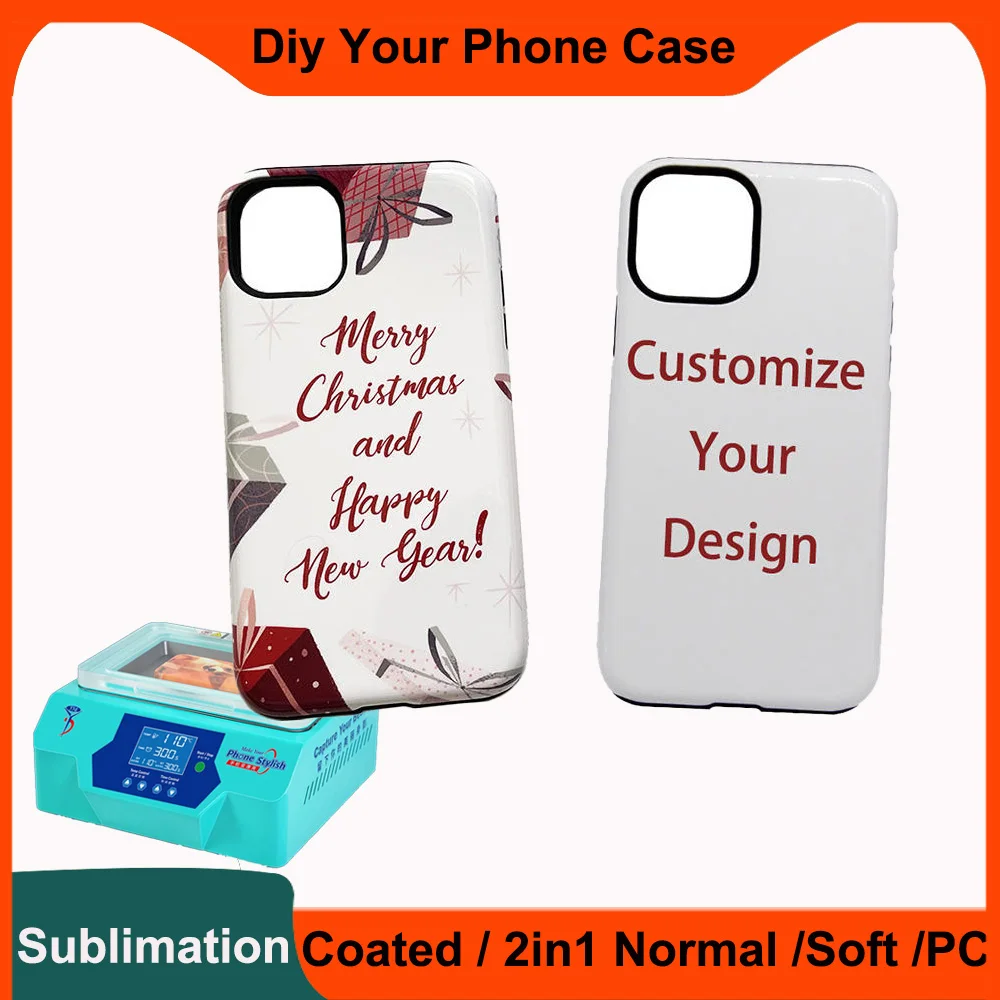 

3D Film Sublimation Phone Case Blank Coated 2 in 1 Shell for iPhone 17 16 12 13 14 15 Pro Max Anti Scratch Shockproof Back Cover