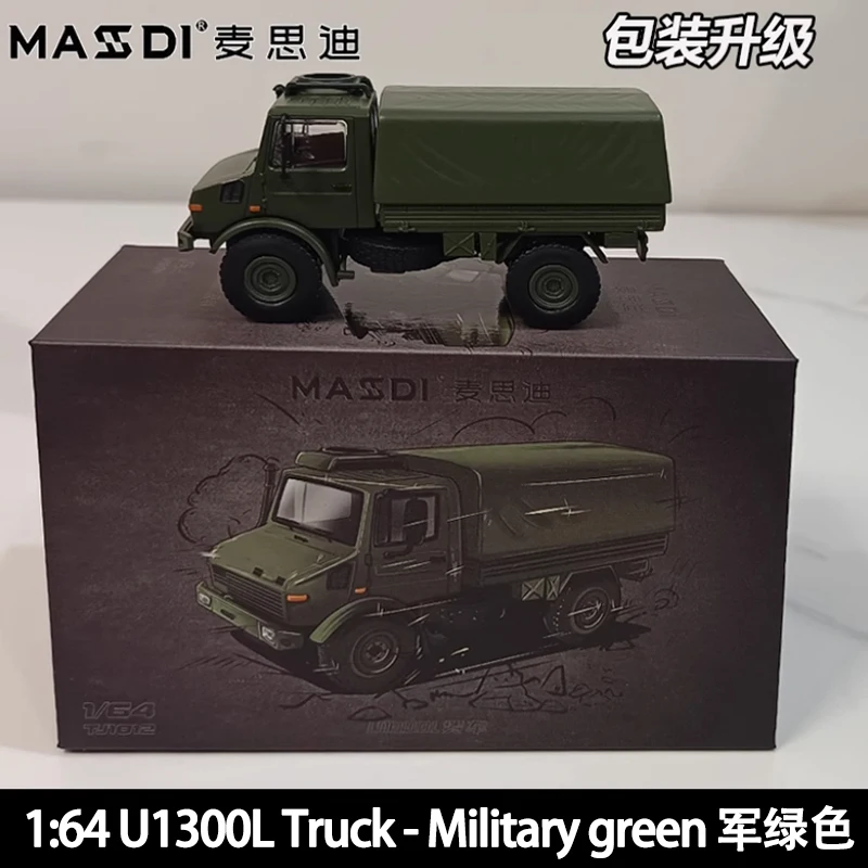 MASSDI 1:64 Scale Unimog U1300L Rescue RV Alloy Simulation Car Model Classics Adult Souvenir Gift Static Display