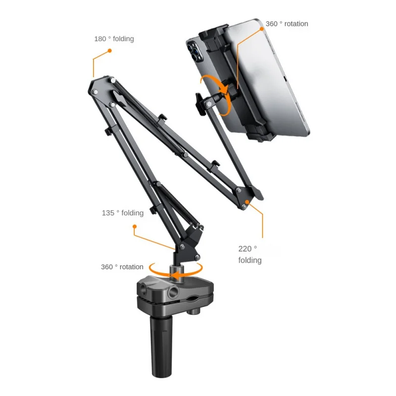 태블릿 스탠드 패드, 게으른 휴대폰 거치대, 침대 캔틸레버, 침대 옆, TV 시청, 데스크탑 라이브 스트림 사진