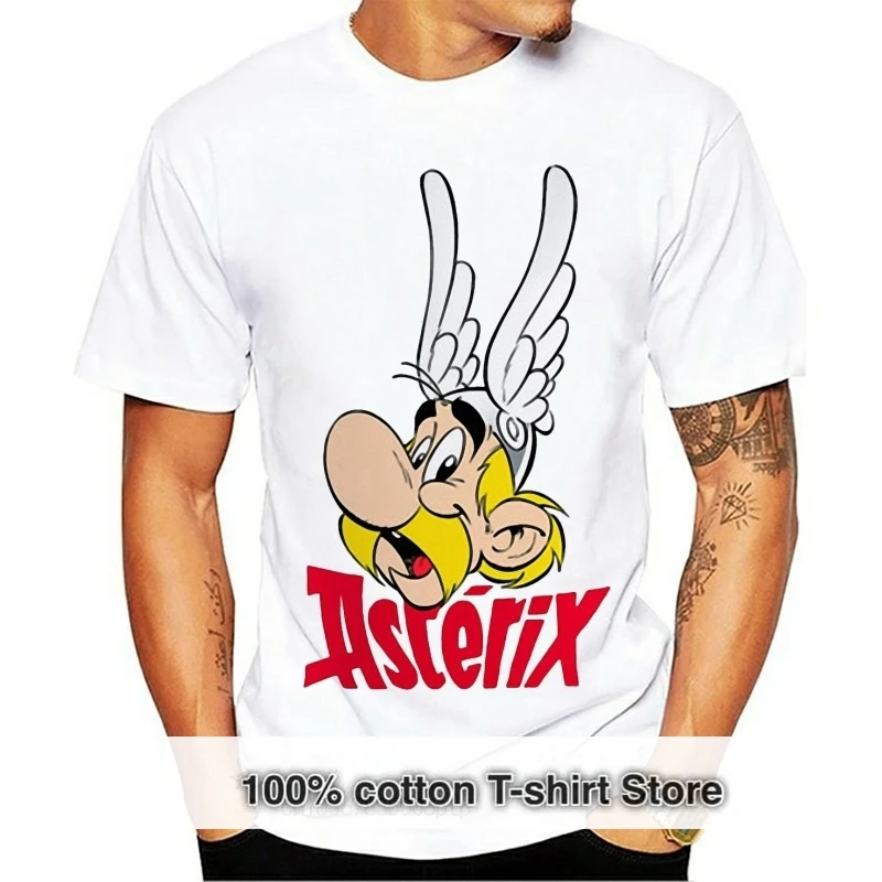 

asterix and obelix Tshirt men 2024 Fashion Summer T-Shirts white Print Tee Shirt for male comfortable boy top tees casual