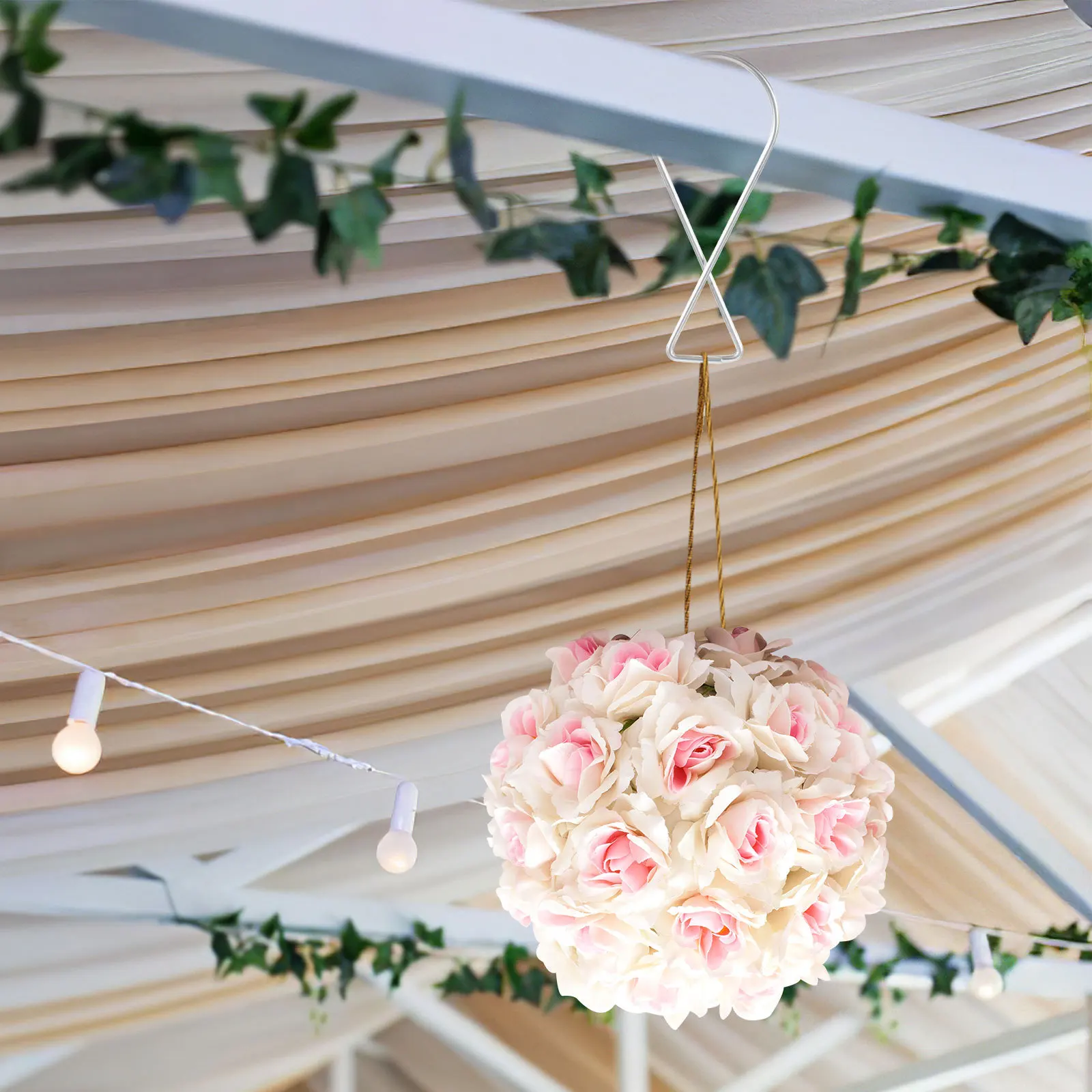 

100Pcs Drop Ceiling Hooks Metal Ceiling Hook Clips Strong Load Bearing for Office Home Wedding Conference Room Decorations