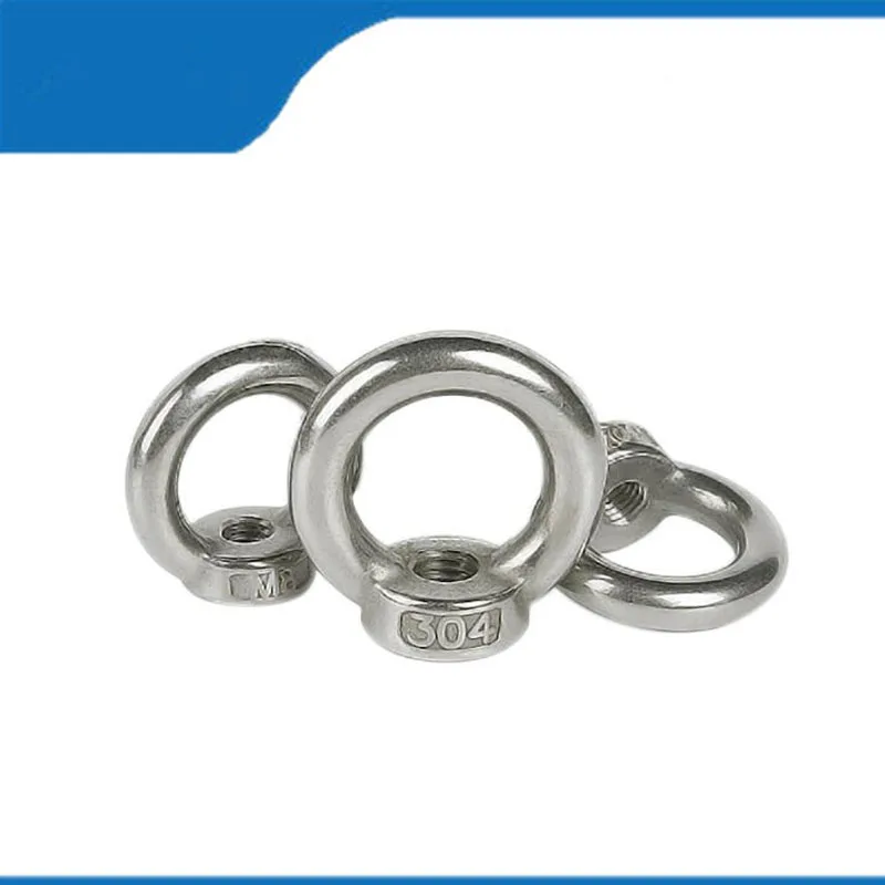 Free Shipping 10pcs M12 Lifting Eye Nuts M12 Nuts 304 Stainless steel Round Rings Hook nut Female Thread DIN582 M12 Eye Nut