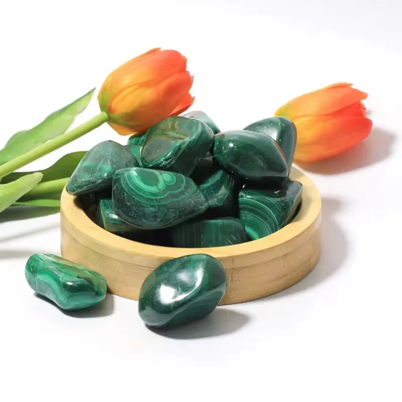 DIY Tumbled stone Natural Crystal Healing Stones Gemstone Malachite Rock Spiritual Meditation Tumbled stone