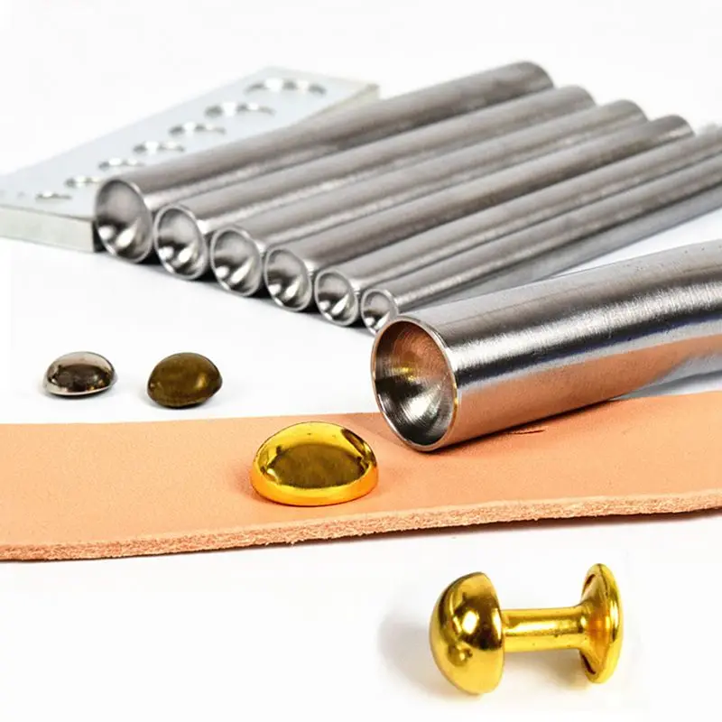 

5mm-10mm Mushroom Domed Rivet Setting Tool High Quality Home Hand Punching Tools for Leather Craft Garment Shoe Hat DIY