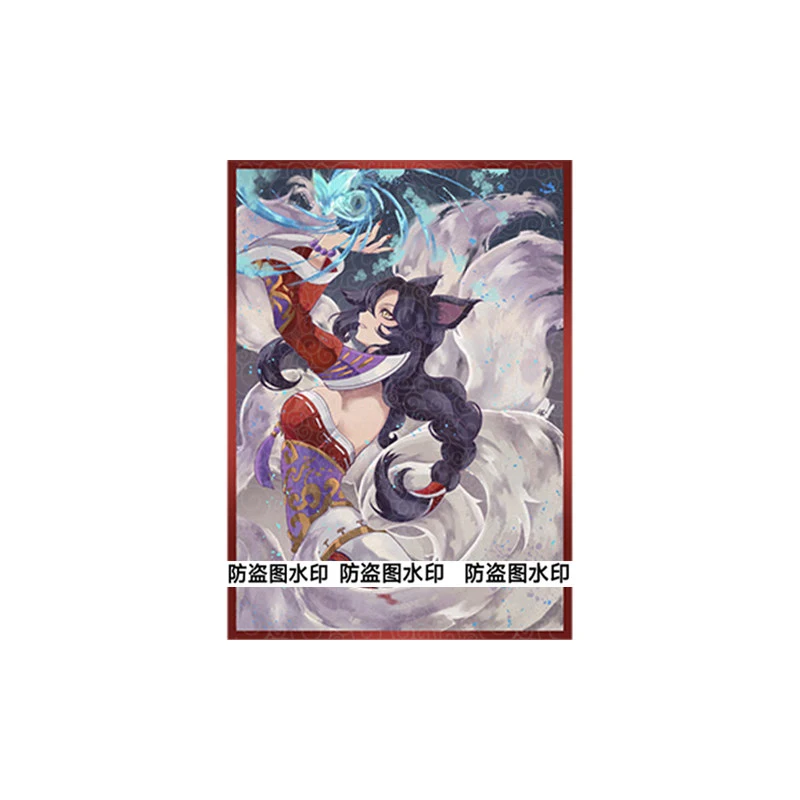 50 قطعة/المجموعة 66X92 مللي متر Diy آلهة قصة Jinxs بطاقة كم اللون فلاش Ws Opcg Ptcg Kaisa بطاقة غطاء للحماية أنيمي بطاقات دمى هدايا #4