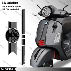 3D VESPA Sticker Front Fender Retro Side Decals Waterproof For vespa gtv gts 300 250 125 sprint spring px 150 lx 125 50