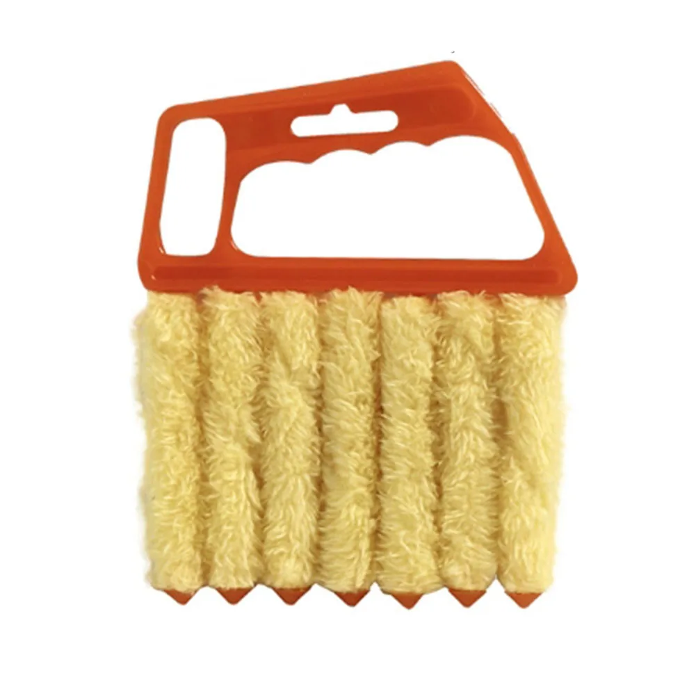 Shutter Cleaning Brush Clean Brush Home Organization Yellow Long-lasting Usage Microfiber Material Plastic Material