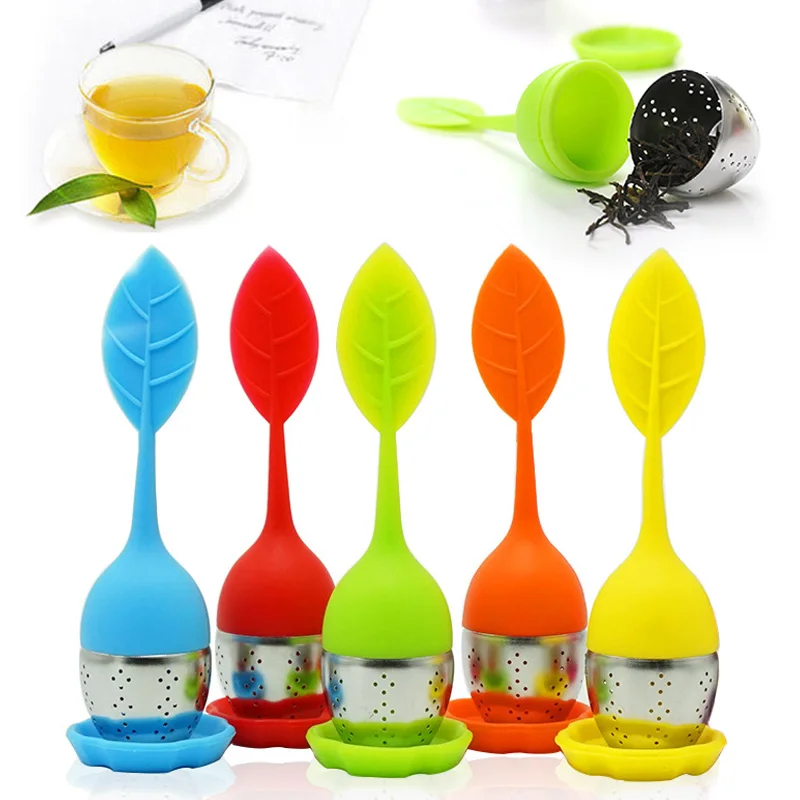 Tea Infuser Stainless Steel Filter Leaf Teamaker Silicone Handle Creative Tea Sieve Tools Teaware Strainer Kitchen Accessories