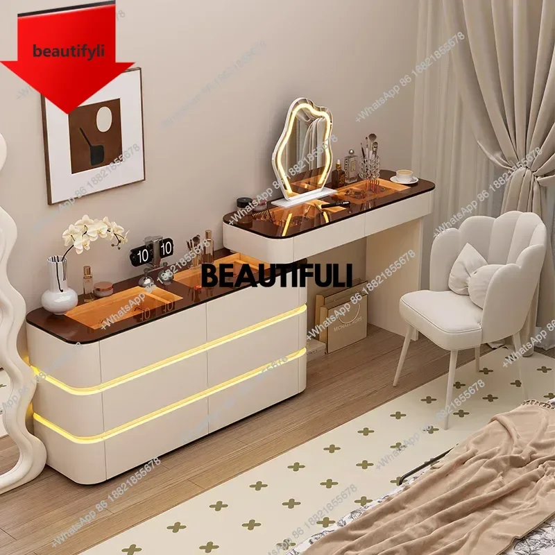 

A57 Bedroom Led Modern Vanity Tables Black Nordic Large Luxury Seating Vanity Tables Unique Compact Schmink Tisch Home Furniture
