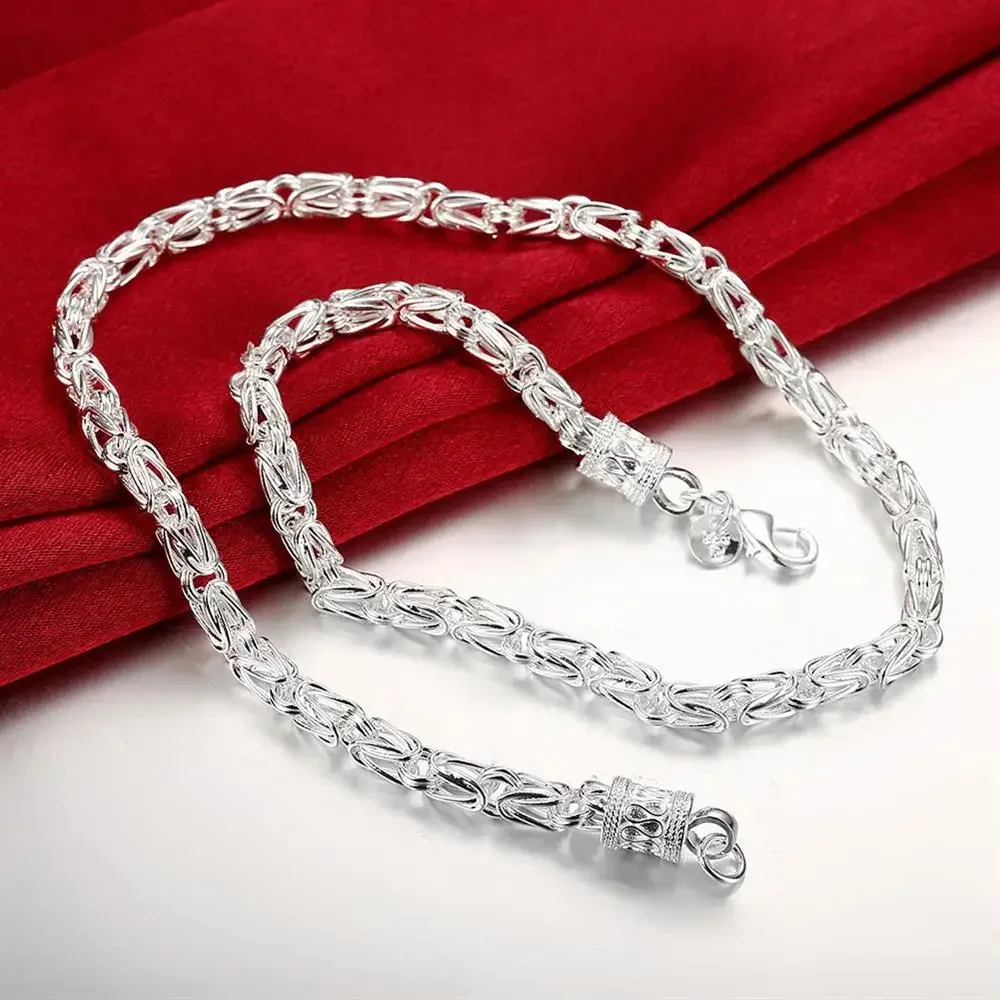 Hot 925 Sterling Silver Domineering Retro Necklaces For Men'S Charm Popular Brands Jewelry Wedding Party Christmas Gifts
