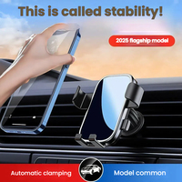 Gravity Auto Lock Car Phone Holder - Universal Air Vent Clip Mount with 360° Rotation, No-Slip Grip for iPhone Android 4-7 Inch