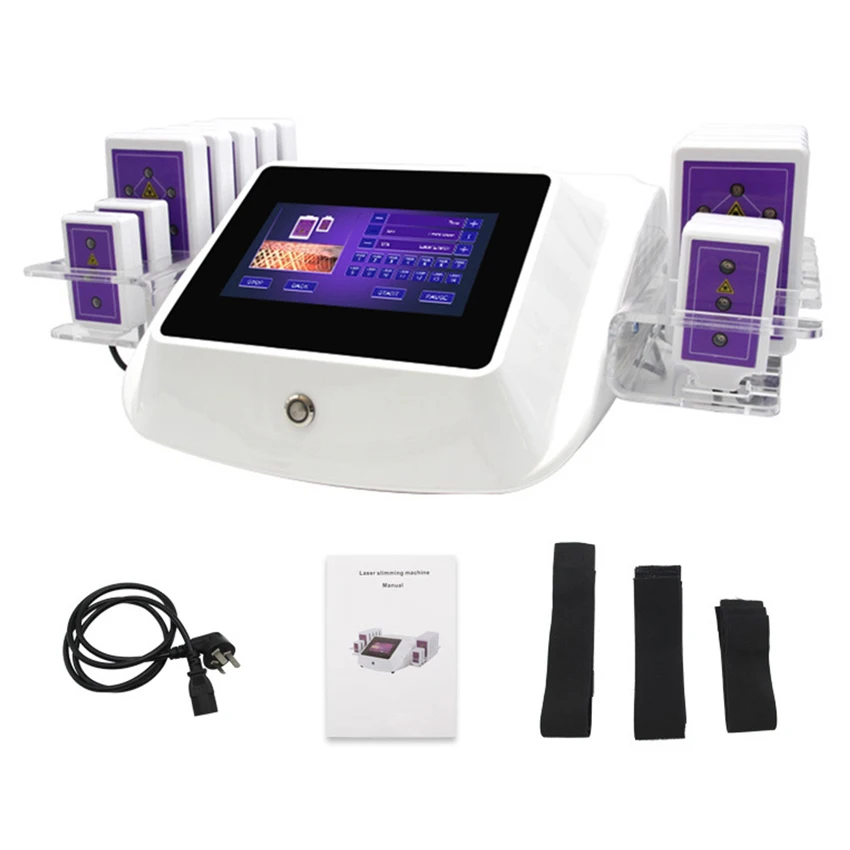 Máquina láser Lipo para dar forma al cuerpo, 14 almohadillas, adelgazante, para perder peso, Reduce la celulitis/diodo, dispositivo de equipo de belleza Lipolaser