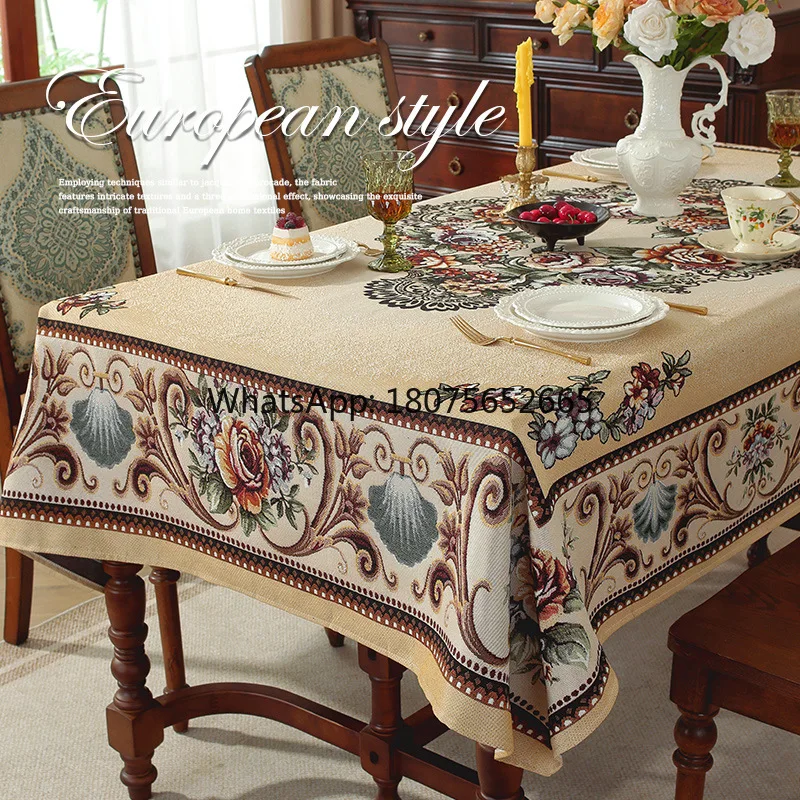 New european style tablecloth - thickened, heat-resistant table cover for home use