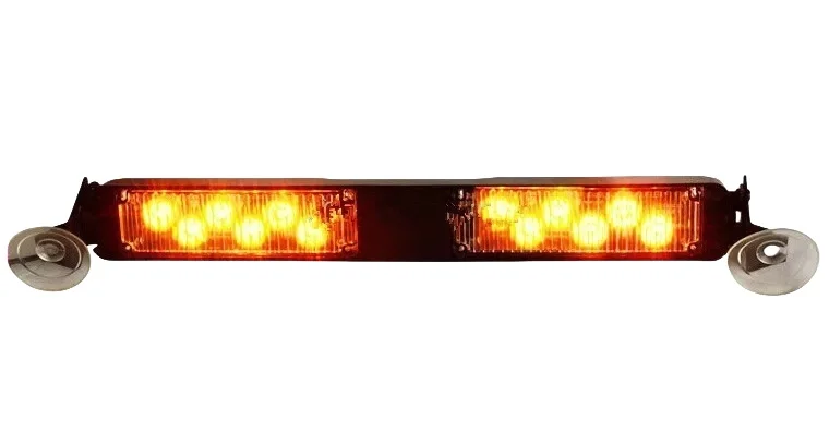 12W Led Car front windshield Strobe warning light,Emergency car dash lights,Police light,Fire truck warning lamp with 2 suckers