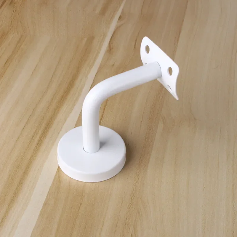 yesBlack White Stainless Steel 304 Stair Handrail Bracket Stent Support Wall Support Flat Arc Fixed Pallet Stairs Accessories