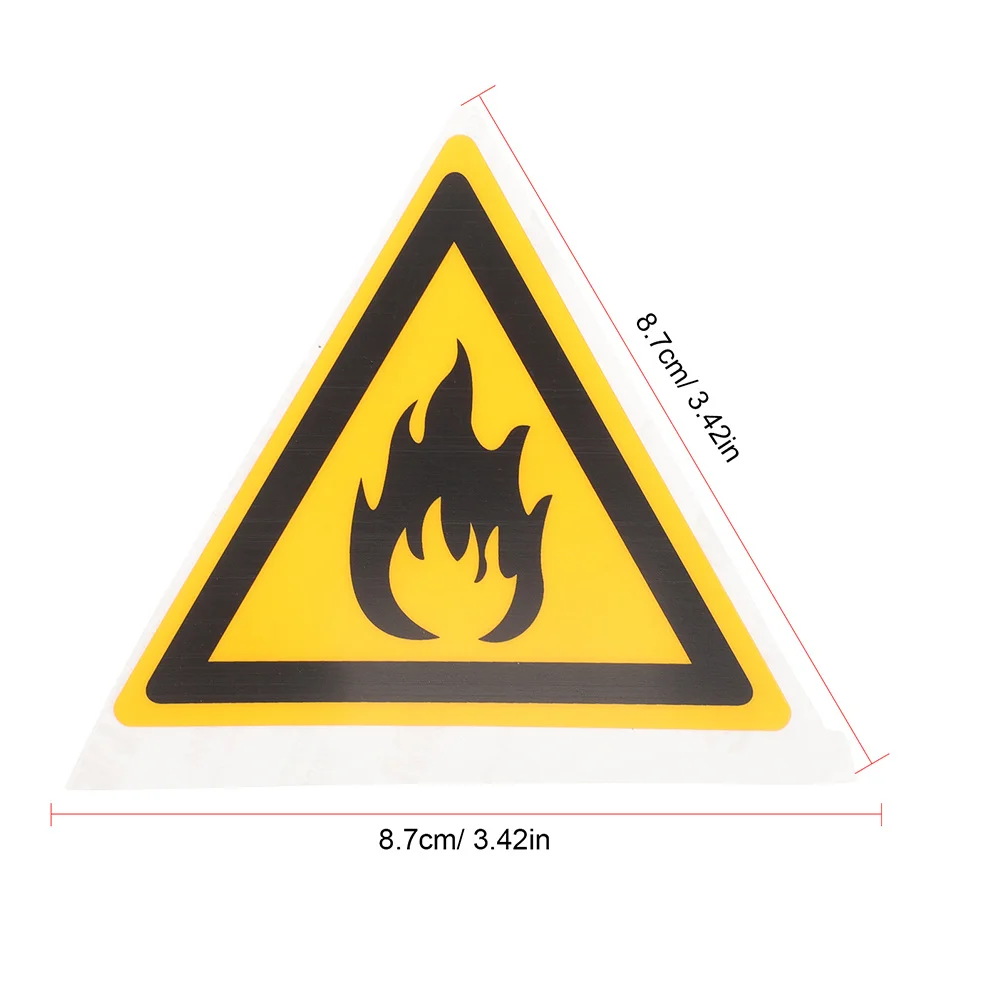 2pcs Fireproof Sign Boards Bright Hazard Warning Stickers Durable Pet Safety Decals For Outdoor Use