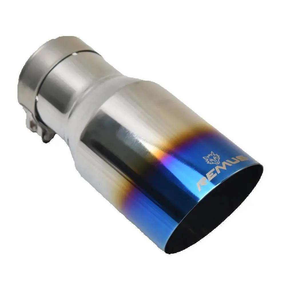 

SEBRING Exhaust Tip 2.5 inch Inlet 4 inch Outlet 7.5" Long 304 Stainless Steel Blue slanted mouth Exhaust Tailpipe Tip Do