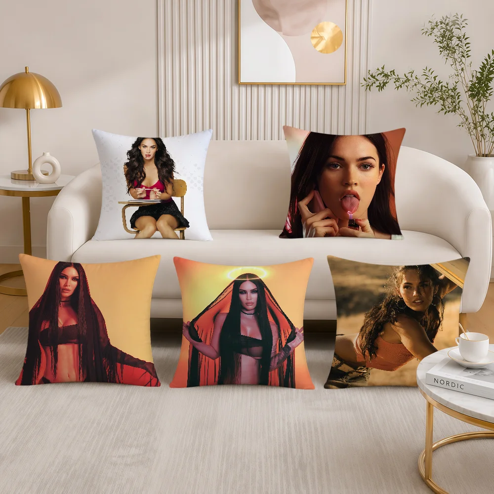 Actor Megan F-Fox Cushion Cover Soft Double Sided Pillowcovers Hogar Sofa Living Room Home Bed Decor Pillowcase Gift