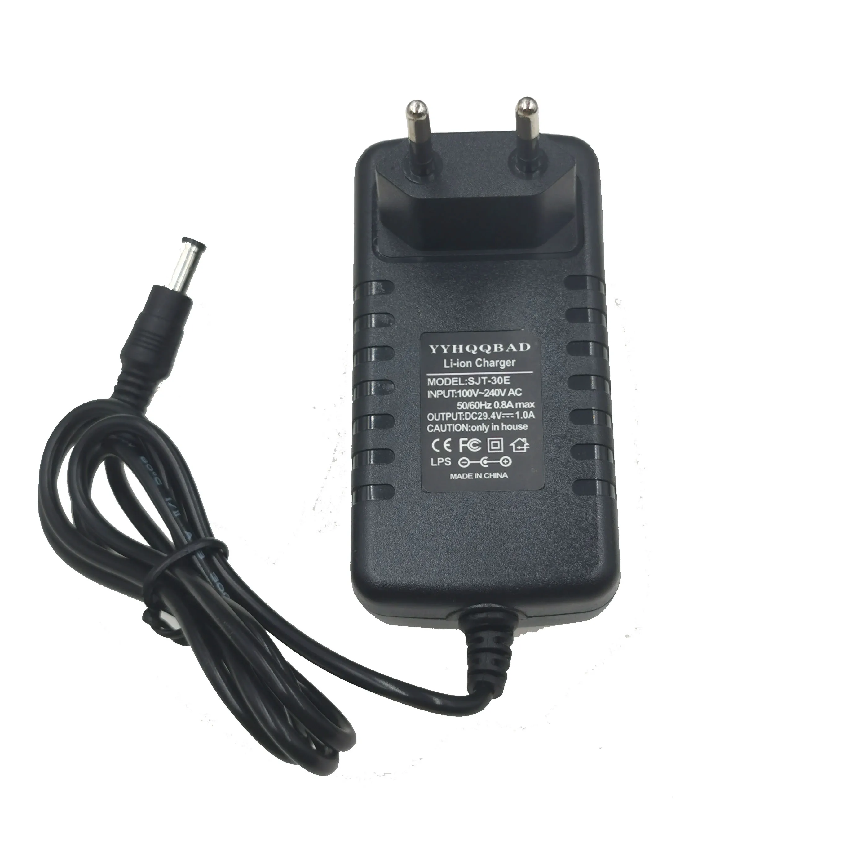 29.4V 1A Li-ion battery charger for 25.2V 25.9V battery 7S 18650 battery pack connector DC5525