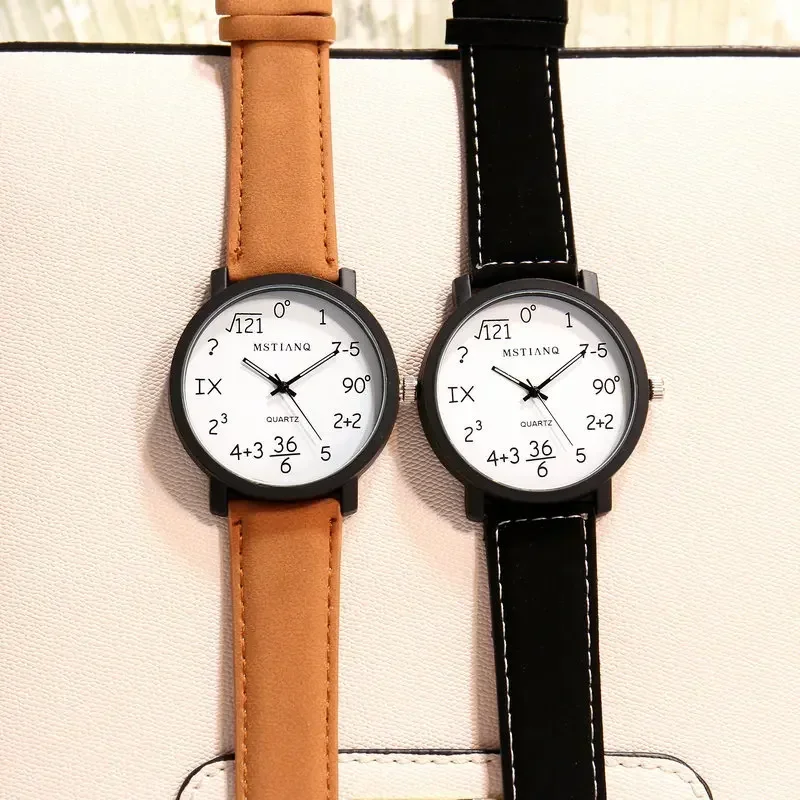 Montres de couple unisexes pour étudiants, montre simple, grand cadran, mouvement à quartz personnalisé, cadran en alliage, style coréen