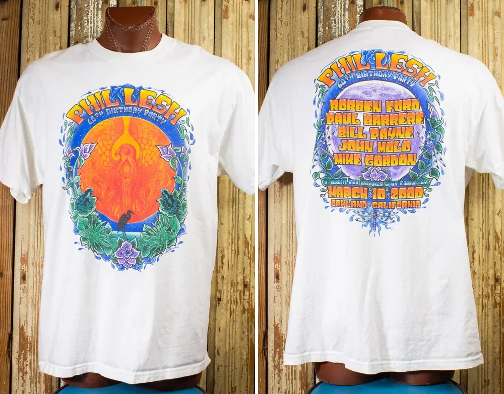 Vintage Phil Lesh 60th Birthday Concert T Shirt 2000 White