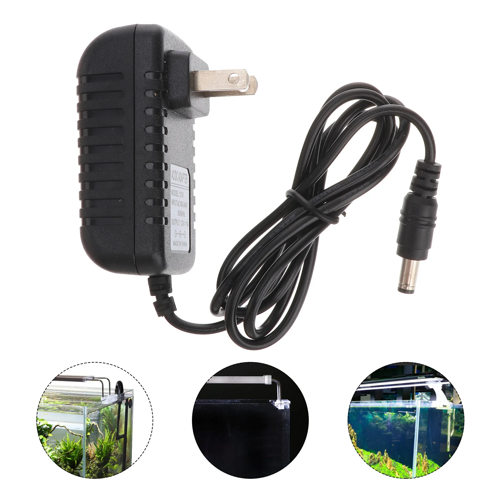 水族館用LED電源アダプター,110-240v,dc 12v 1a,スイッチング電源コンバーター,水槽ライト,米国プラグ