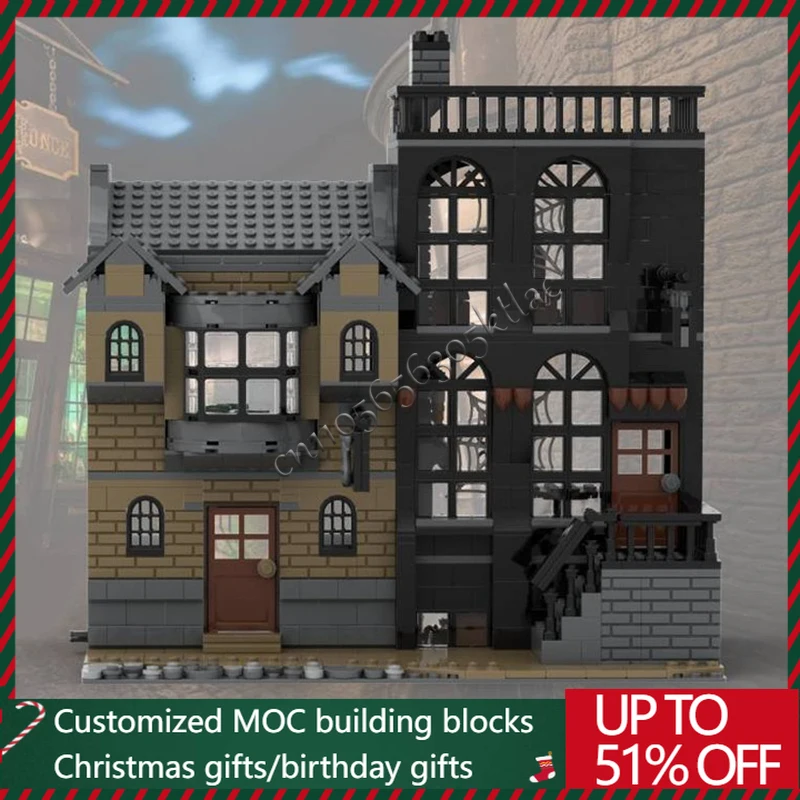 

861PCS MOC Creative Attic Shop Construction Exquisite MOC Model Building Brick Series Diy Foundation Assembly Set kid Toys Gift
