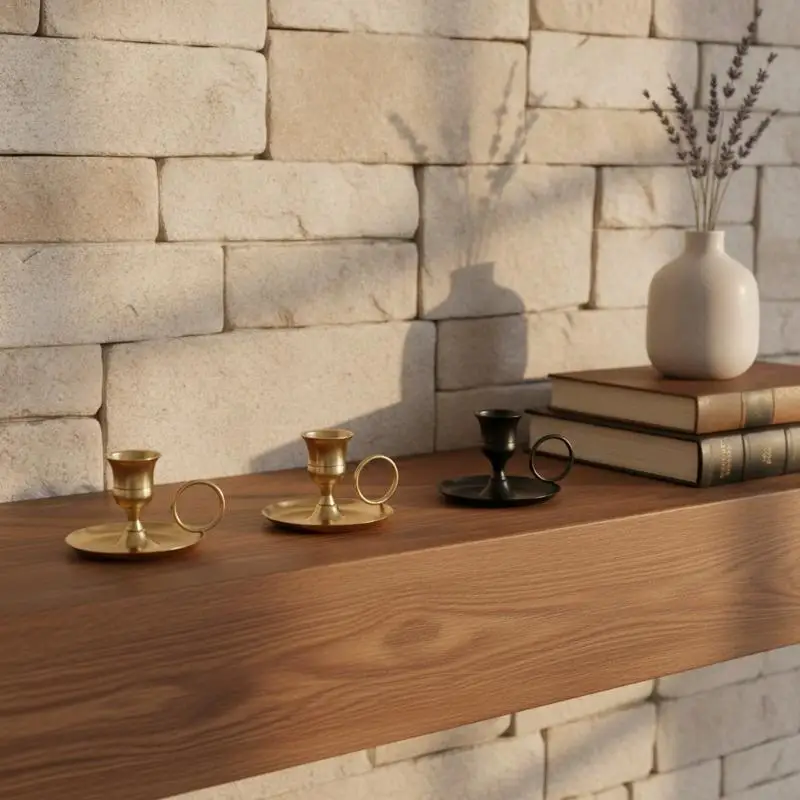 Retro Metal Candle Holder With Handle European Style Candlestick Centerpiece Dining Table Candle Cup Desktop Adornment