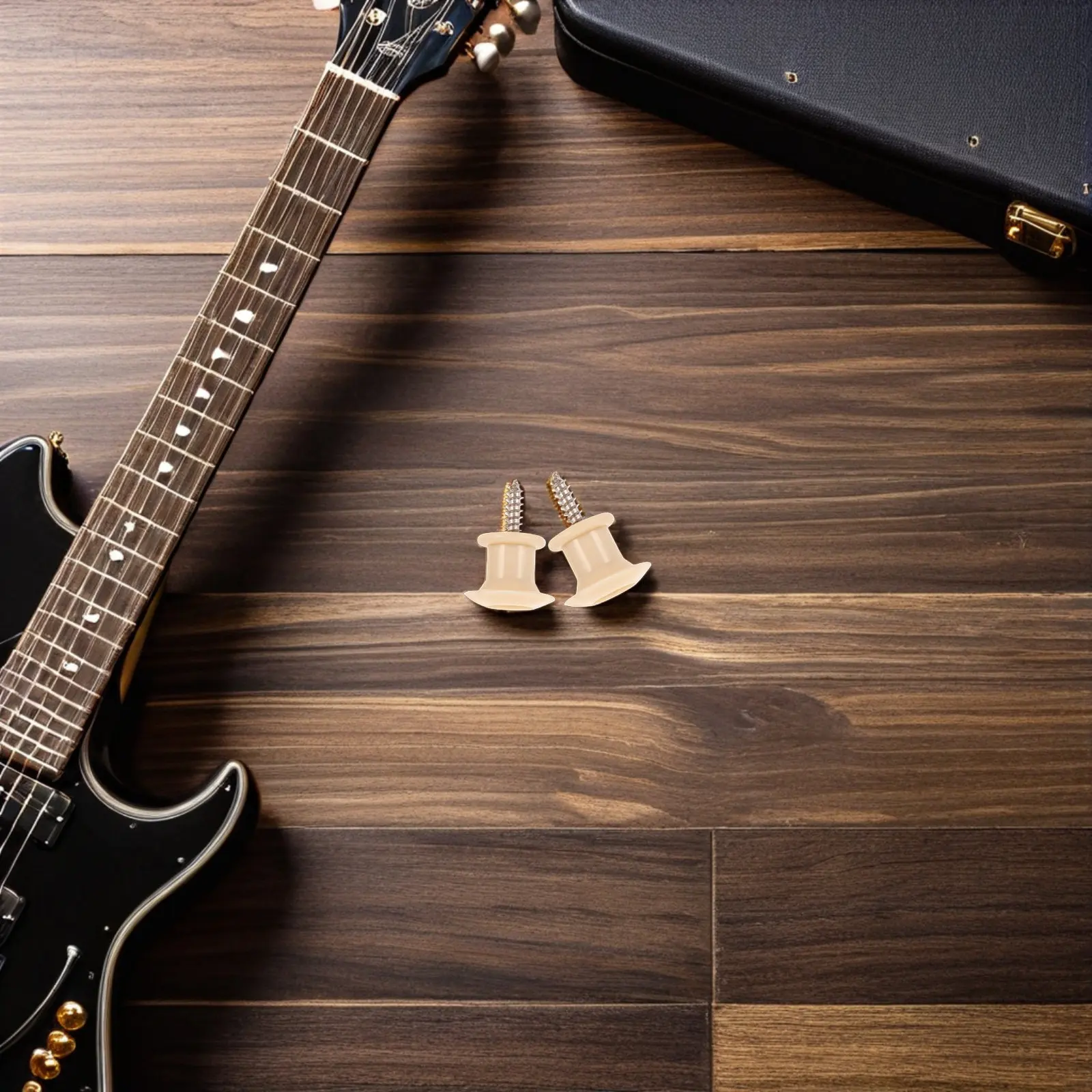 100Pcs Guitar Accessories Strap Locks Plastic Mushroom Head End Pins Secure Mounting Non-Slip Acoustic Guitar Bass Ukulele Banjo