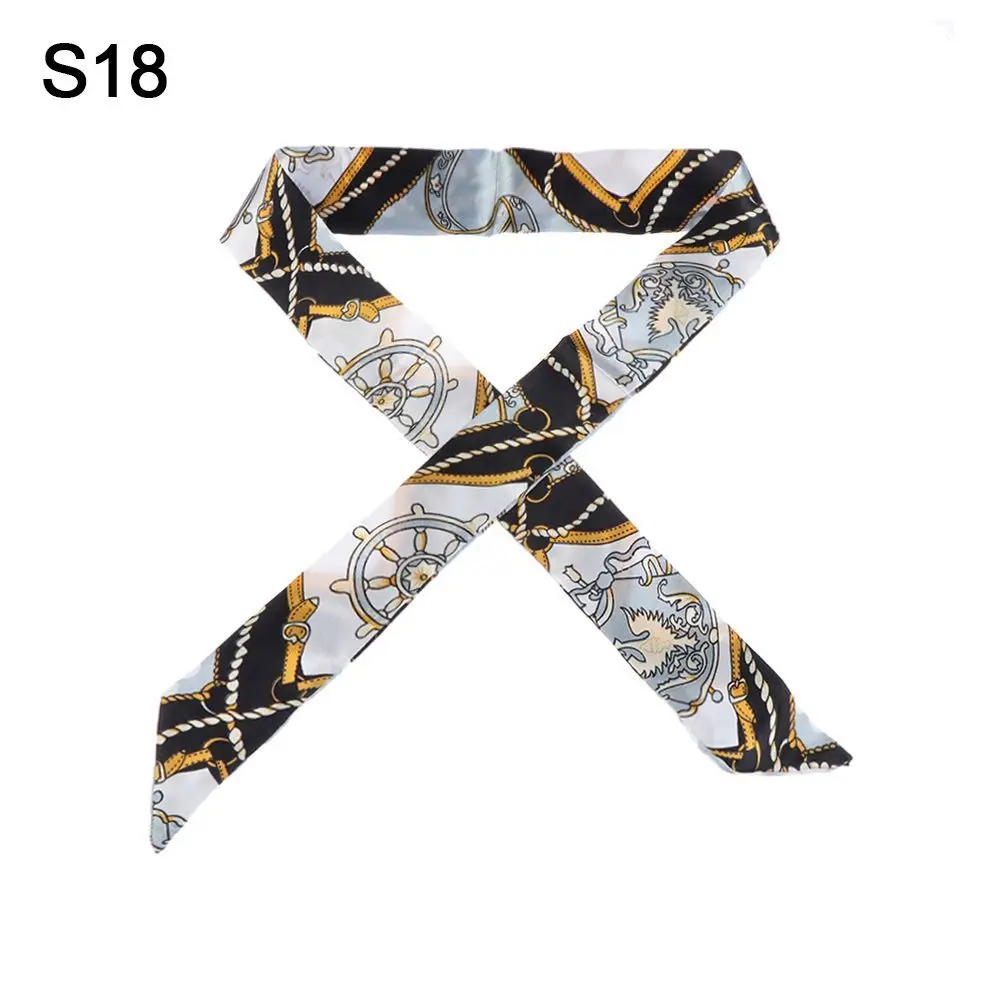 2Pcs Women Girls Hairband Decoration Accessories Decor Ribbon Scarf Handbag Handle Ribbon Neck Scarf Small Silk Scarf