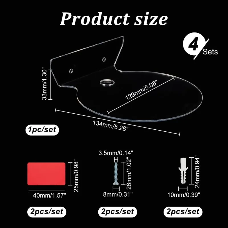 4Pcs Acrylic Floating Shelves 5
