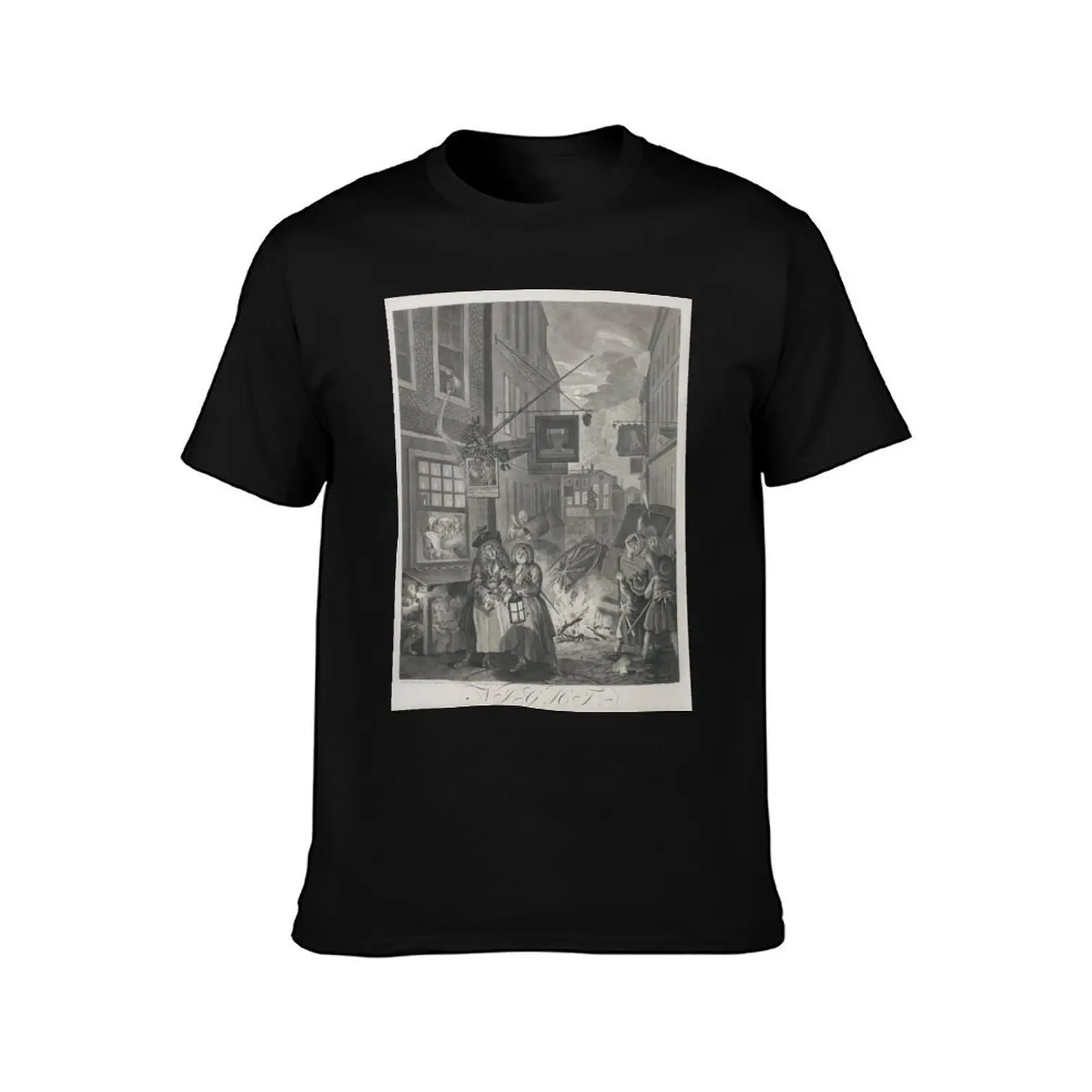 William Hogarth (1697-1764) - The Four Times of the Day (1738) - 'Night' - engraving series T-Shirt