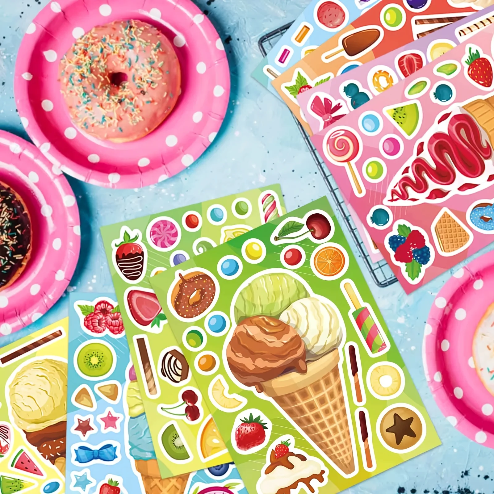 8 Blatt Eiscreme-Aufkleber, Ni – Sticker Sheet Set Bewertung und Preis