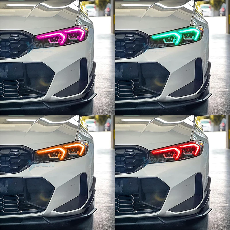 أبيض أصفر أحمر العنبر LED DRL لوحة تركيبية 63115A57072 لسيارات BMW 3 Series G20 G21 G28 LCI LED المصباح النهار الجري الخفيف #6