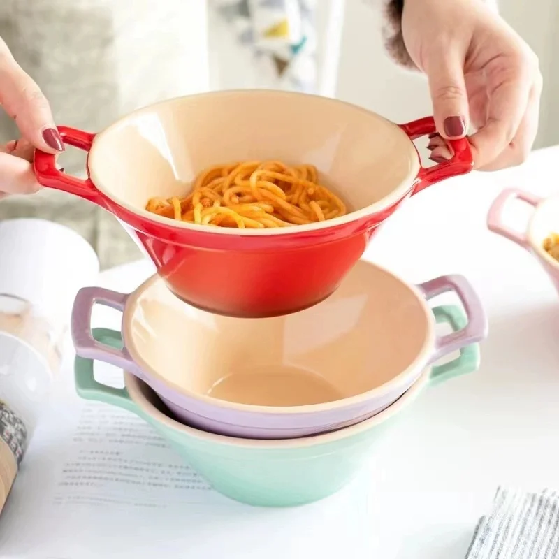 

Le Creuset Cerc Миска для супа с лапшой и ушками Французский Sle круглый фарфоровый глазурованный под цвет для всех в Китае