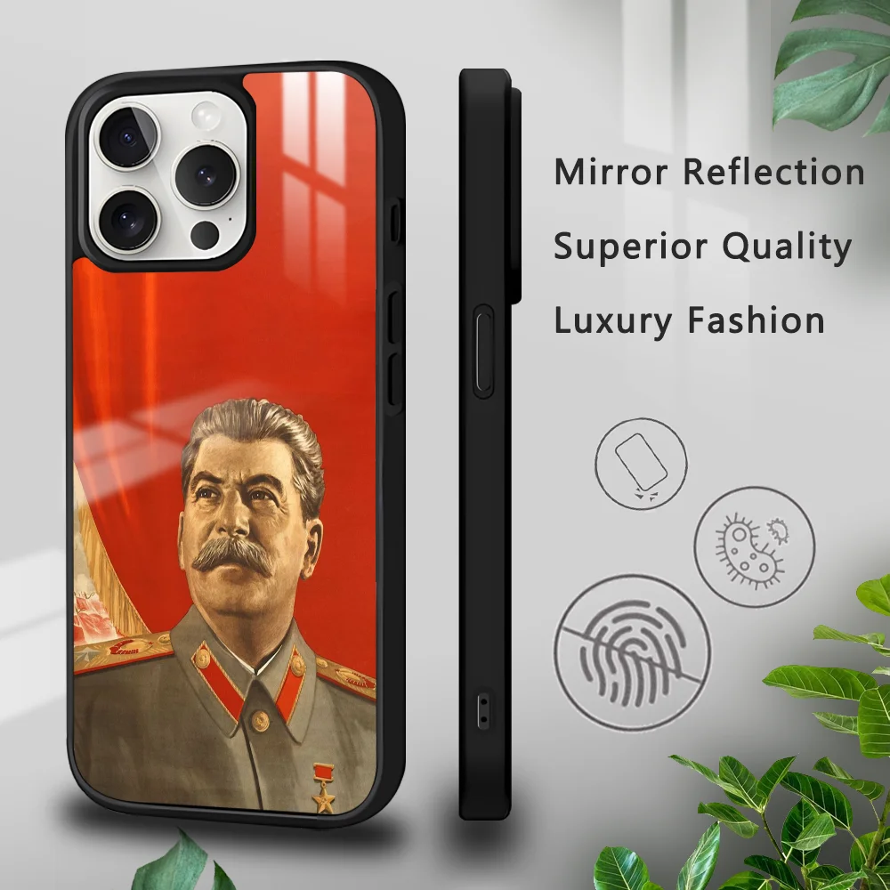 Russian Stalin Ussr Retro Phone Case For IPhone 16 15 14 13 12 11 Pro Xs Max Mini Plus Celulares Hard Funda