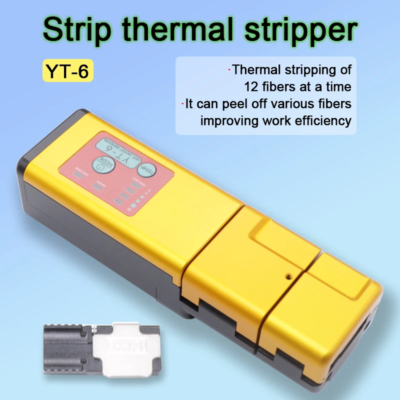 

YT-6 Fiber Thermal Stripper Pliers Heated Optical Wire Stripping Slitter Ribbon Fiber Hot Stripper Thermal strippingof 12 fibers