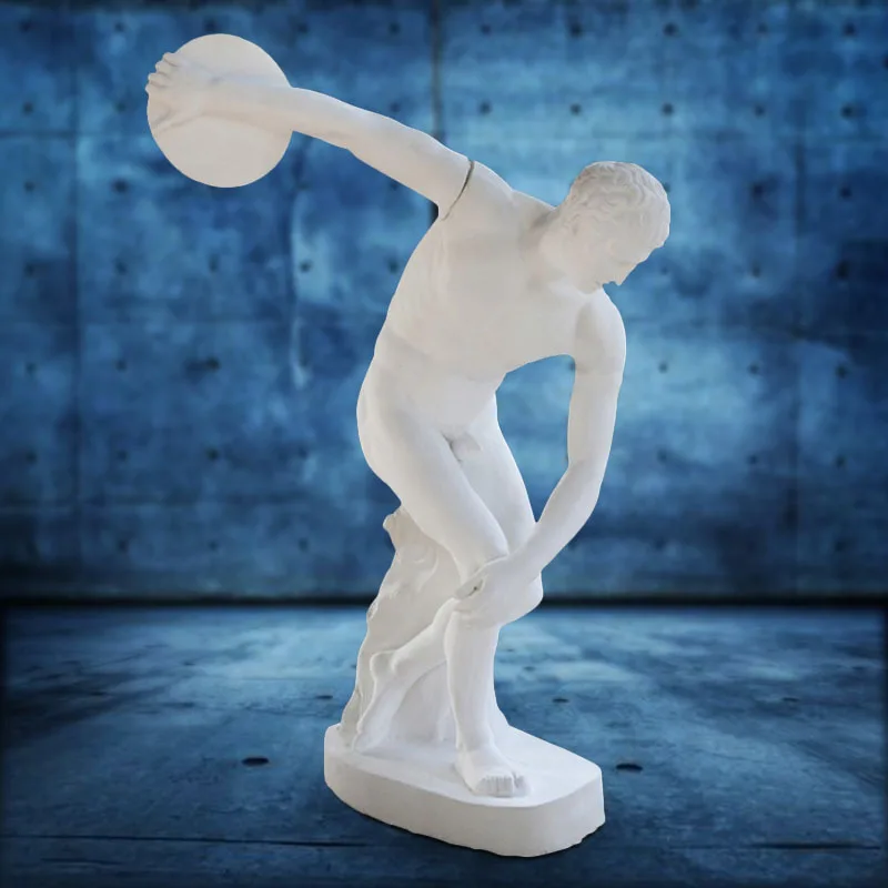 

Discus Thrower 1.7 meters full body plaster statue, sketch still life art teaching aids sculpture statue shopping mall ornament