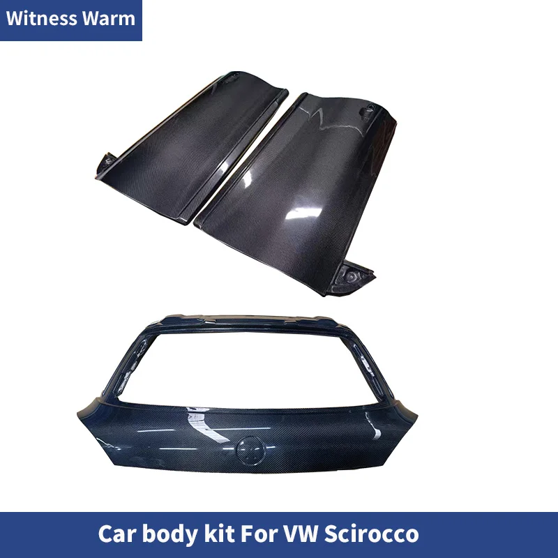Car Rear Side door panel Body back cover Trim Car Trunk Cover Car Tail Box Cover Carbon Fiber for VW Scirocco 2009+