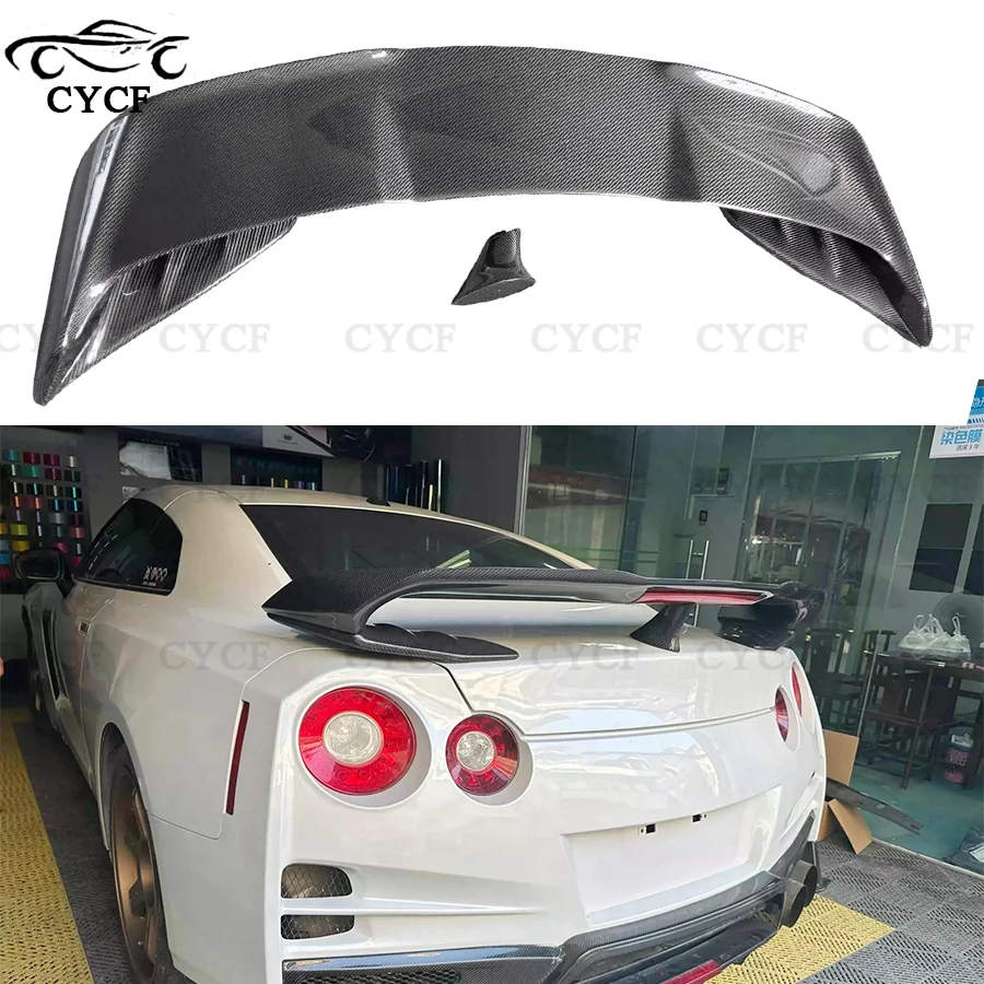 For Nissan GTR R35 2008-2018 EVO N style High quality Carbon Fiber Tail Diffuser Spoiler Exterior Body Kits Car Accessories