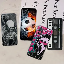 Kreskówka fajny styl Capa dla Reno5 Lite 5 F etui przezroczysta osłona ze wzorem Slim silikonowe Funda dla Oppo Reno 5 Lite 5F