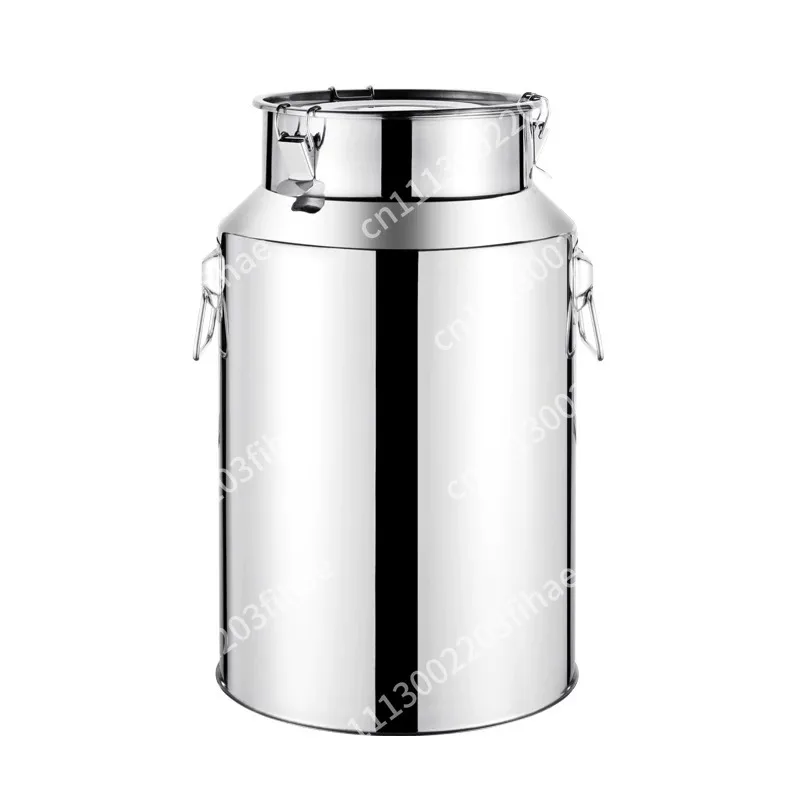 304 Stainless Steel Sealed Barrel - Thickened Oil Barrel with Wine Barrel Transport Barrel and Faucet for Storage