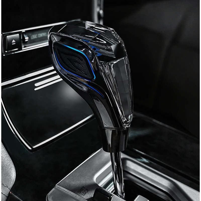 Crystal Gear Shift Knob With LED Seven-Color Breathing Light, For 8/10/12MM Diameter, 5-Speed/6-Speed