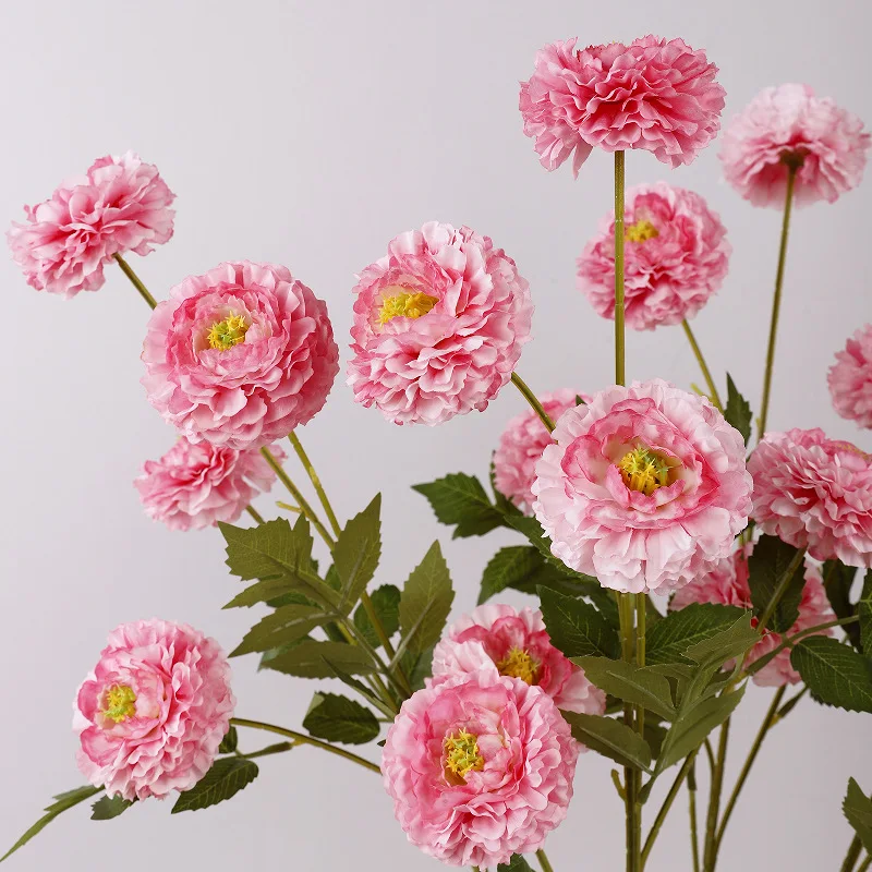 Künstliche kleine Pfingstrose, robuste gefälschte Hochzeitsblume, tausend Schicht, Pfingstrose, hochwertige Pfingstrosenzweig-Dekoration für Zuhause