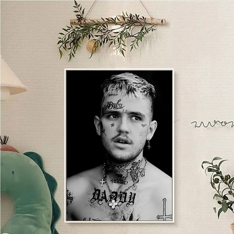 Rapper Lil Peep Whitepaper Poster Whitepaper Sticker DIY Room Bar Cafe Wall Decor