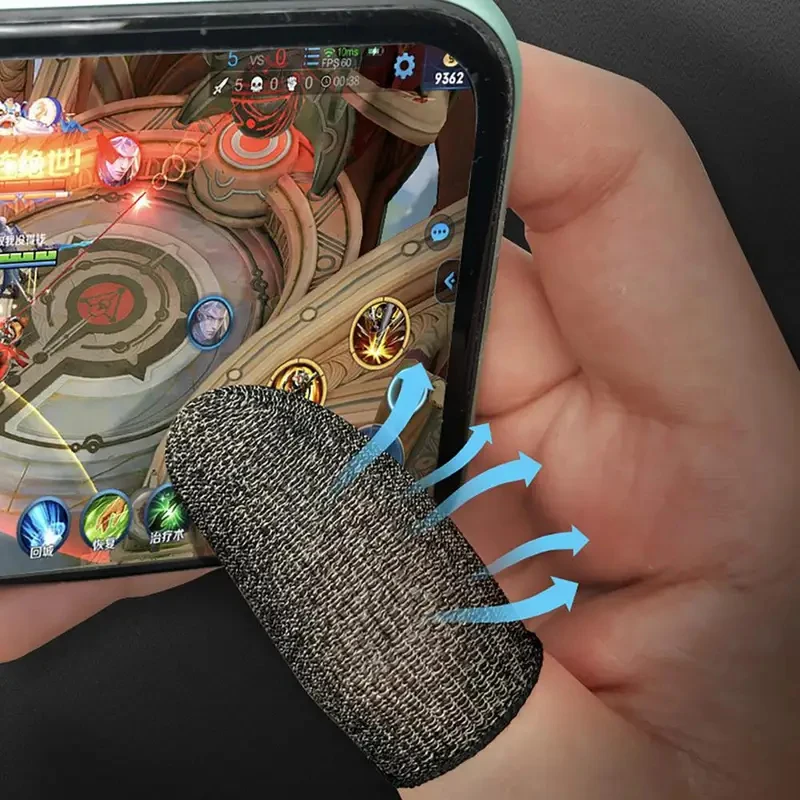 1/2 pares de fundas para dedos de juego, transpirables, para juegos móviles PUBG, cubiertas para dedos, accesorios para juegos táctiles móviles
