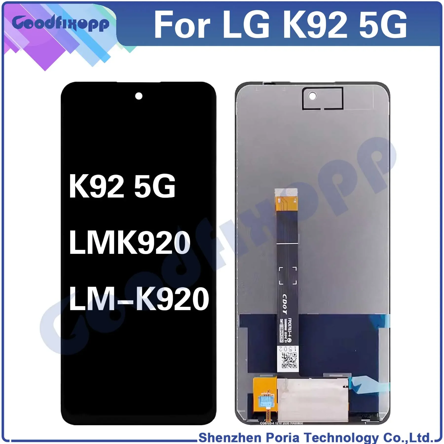 شاشة Lcd تعمل باللمس الجمعية ل lg k92 5g lmk920