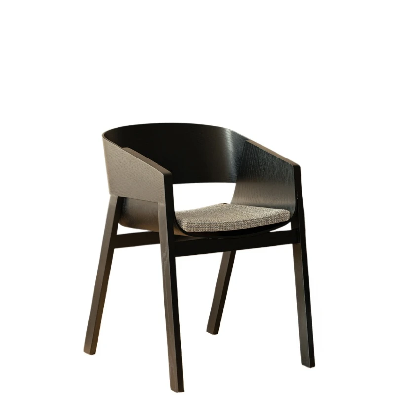 

Medieval minimalist household dining chair light luxury log soft bag new Xiaoxiangfeng backrest bed and breakfast chair